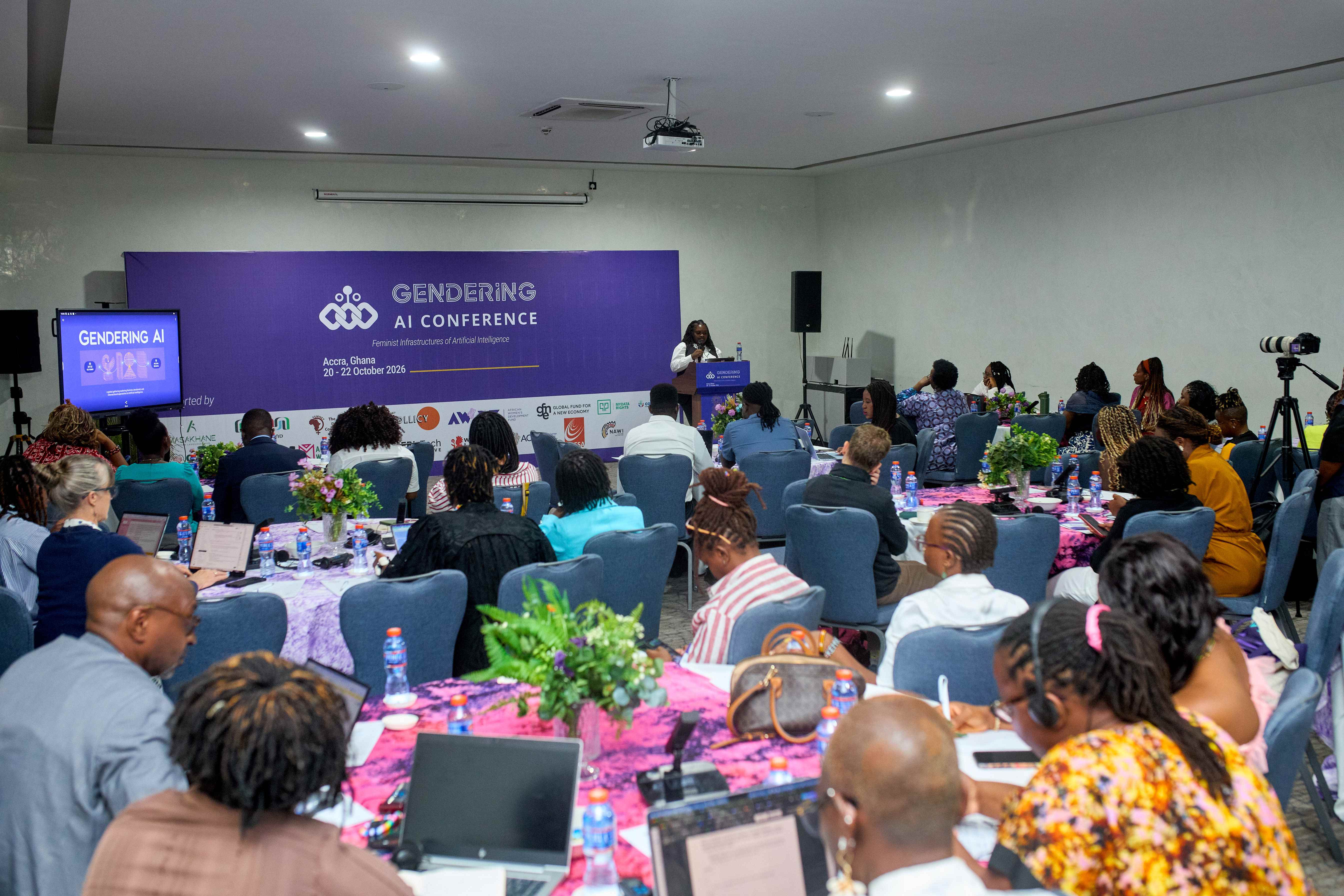 Feminist organizers gathering at a FemVents event